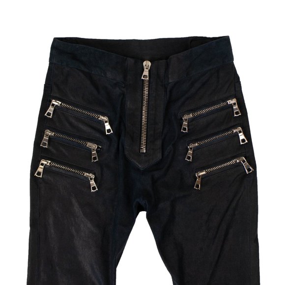 UNRAVEL PROJECT Navy Blue Textured Skinny Pants Size 26 $1735 - Picture 2 of 4